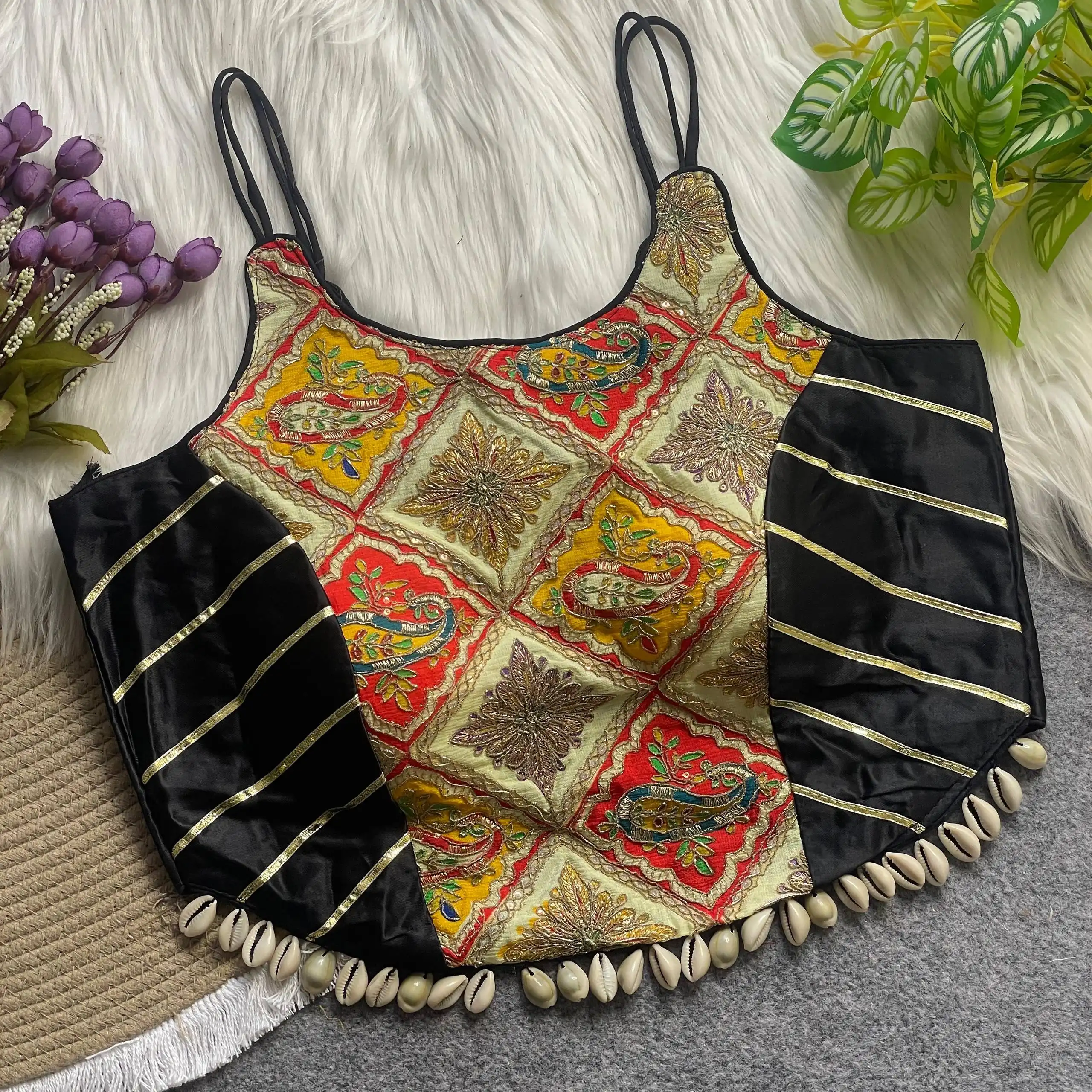 Roykals Navratri Designer Readymade Blouse Black Classic Edition