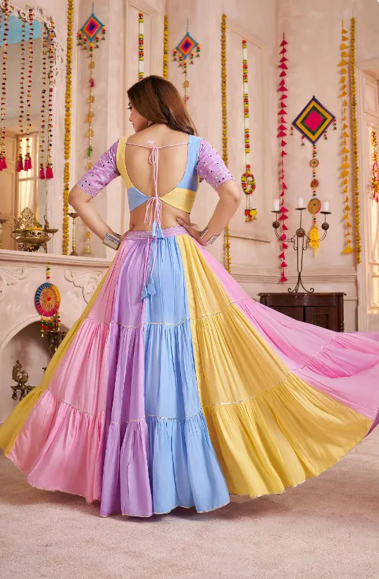 Roykals Navratri Multi-Color Viscose Cotton Lehenga Choli Set - Image 3