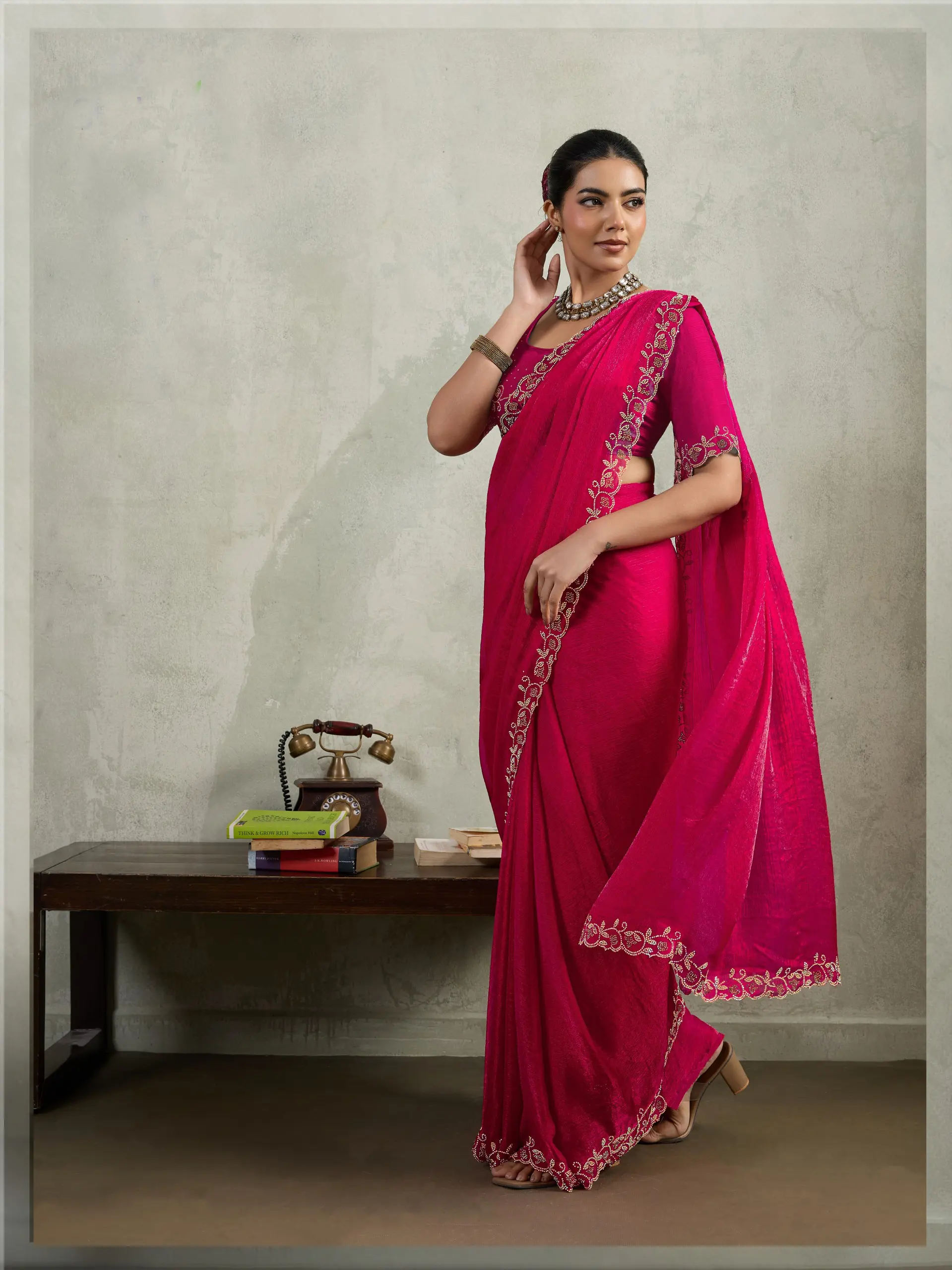 Roykals-Pink-Velvet-Chiffon-Saree-with-Pink-Blouse-RT13522-213302-1.webp