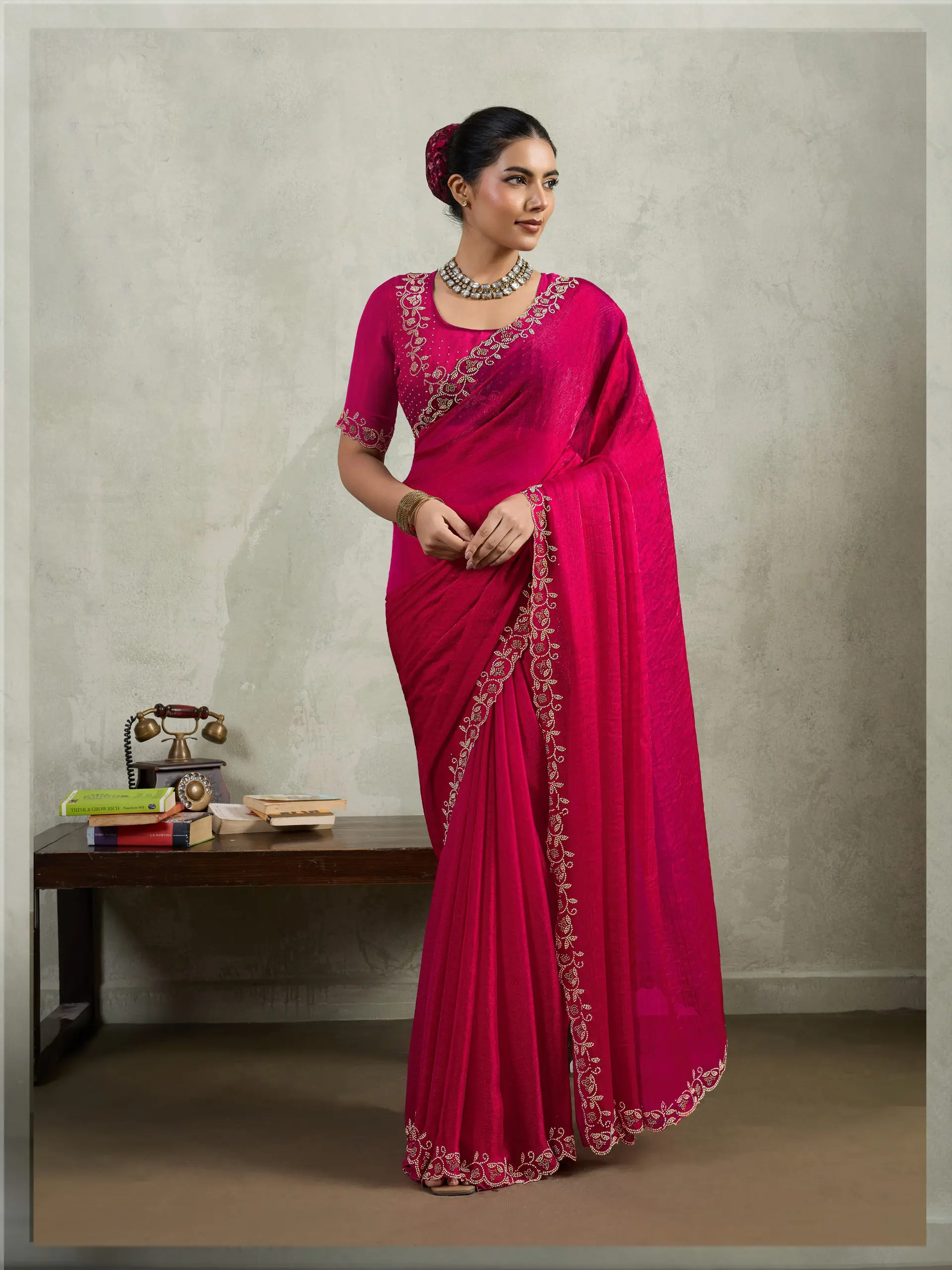 Roykals-Pink-Velvet-Chiffon-Saree-with-Pink-Blouse-RT13522-213302-4.webp