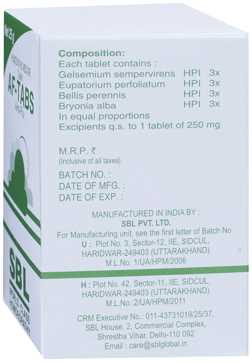 SBL Homeopathy AF-Tabs Tablet - Image 7