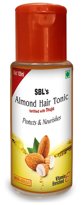 Sbl Homeopathy Almond Hair Tonic Fortified With Thuja Oil