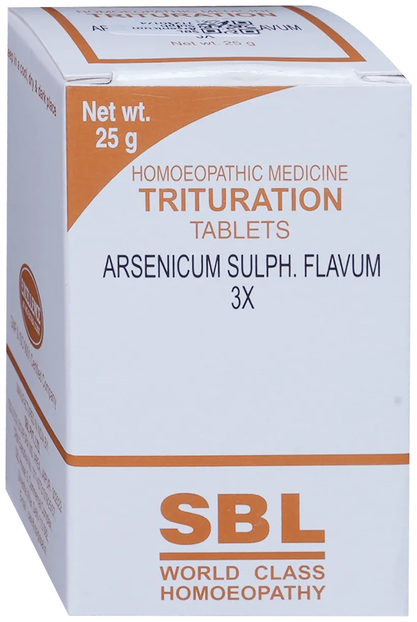 SBL Homeopathy Arsenicum Sulph Flavum Trituration Tablet - Image 2