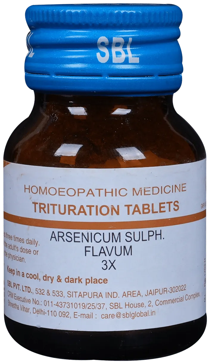 SBL Homeopathy Arsenicum Sulph Flavum Trituration Tablet - Image 5