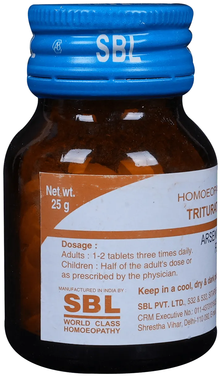 SBL Homeopathy Arsenicum Sulph Flavum Trituration Tablet - Image 6
