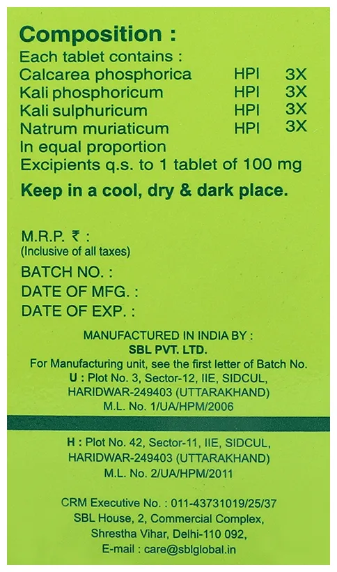 SBL Homeopathy Bio-Combination 13 Tablet - Image 6