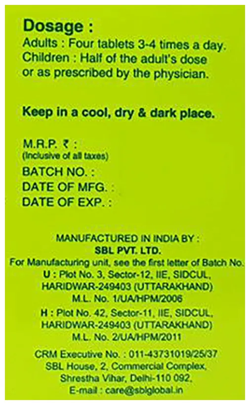 SBL Homeopathy Bio-Combination 20 Tablet - Image 6