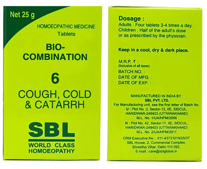 SBL Homeopathy Bio-Combination 6 Tablet - Image 10