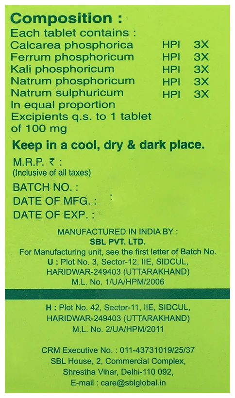 SBL Homeopathy Bio-Combination 7 Tablet - Image 3