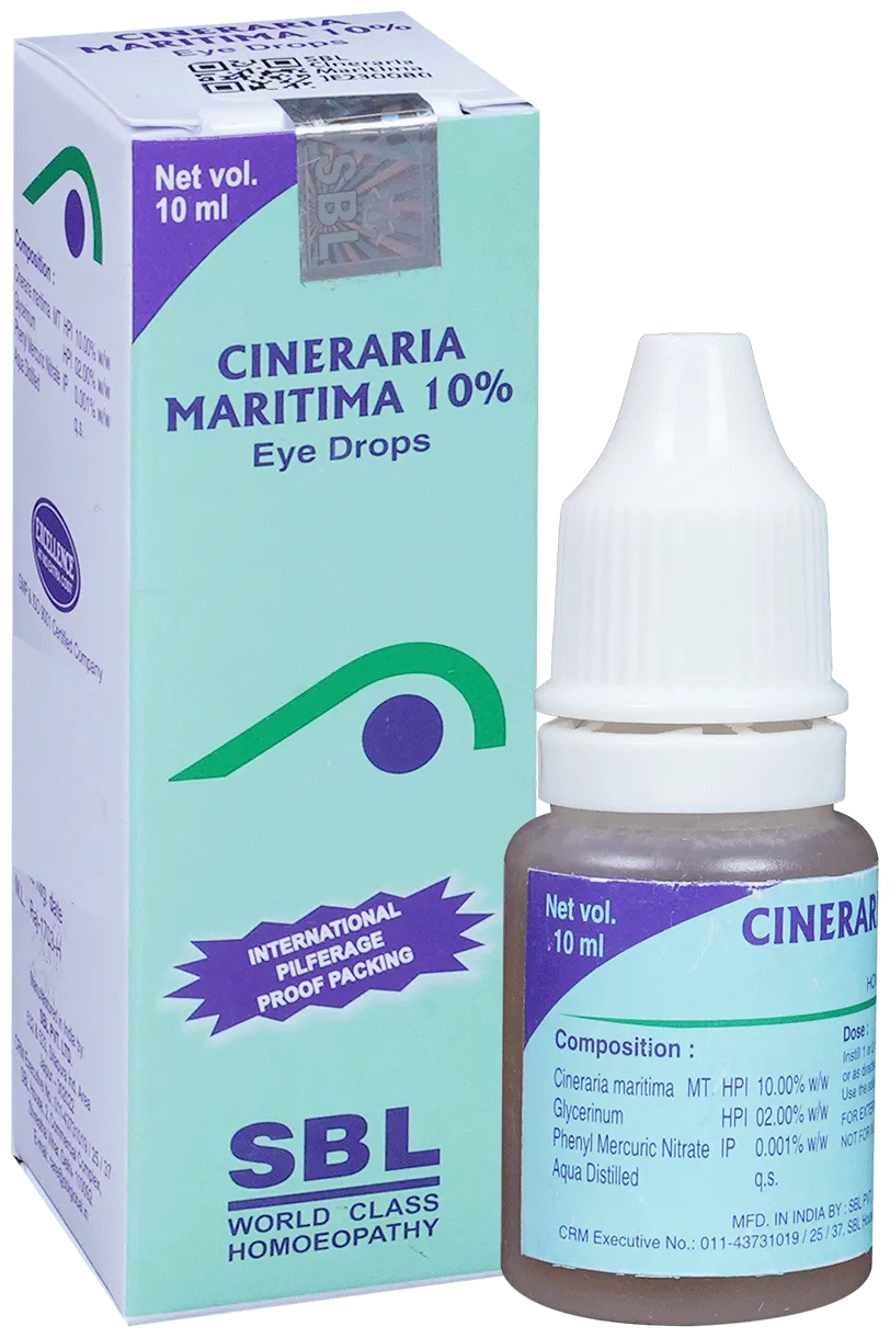SBL Homeopathy Cineraria Maritima 10% Eye Drop - Image 1