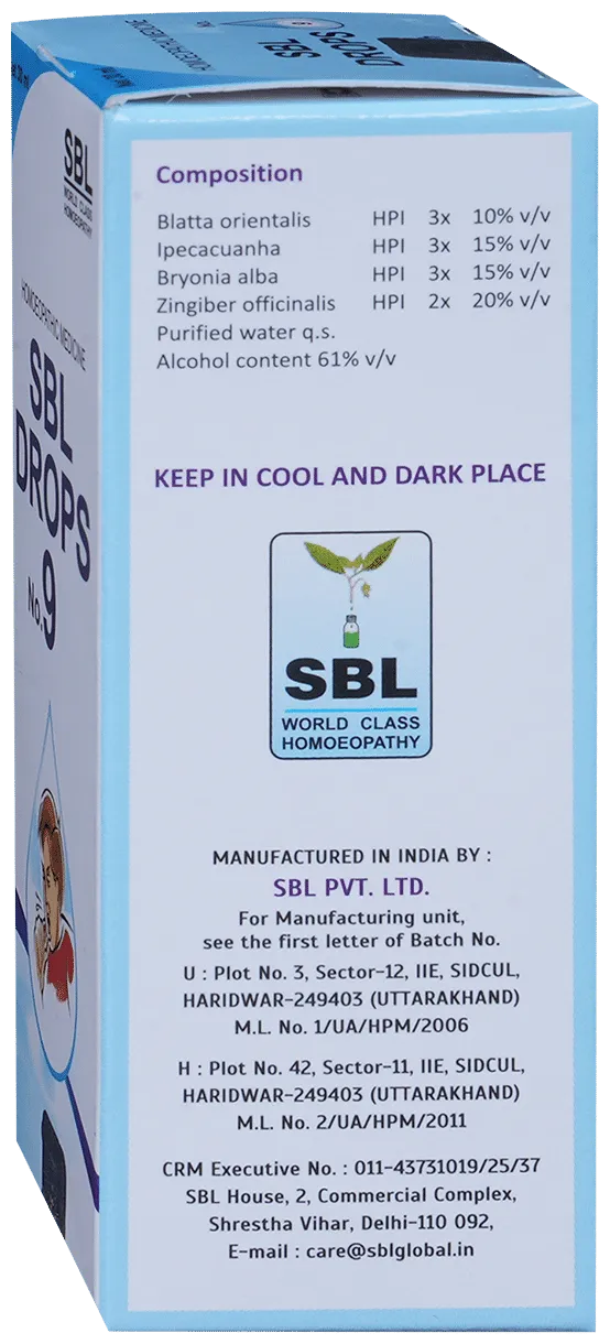 SBL Homeopathy Drops No. 9 ( For Cough) - Image 4