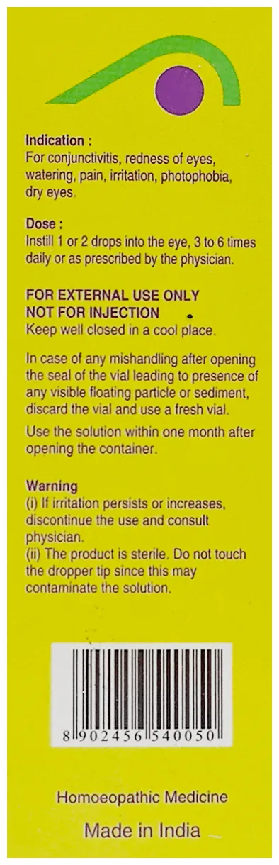 SBL Homeopathy Euphrasia 10% Eye Drop | For Eye Care Eye Drop - Image 2