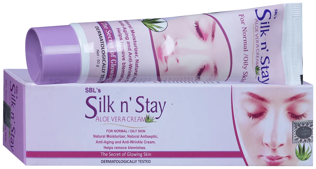 SBL Homeopathy Silk N Stay Aloe Vera Cream for Normal / Oily Skin - Image 2
