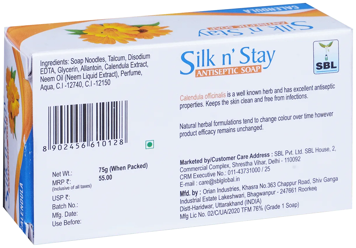 SBL Homeopathy Silk N Stay Antiseptic Calendula Soap - Image 3