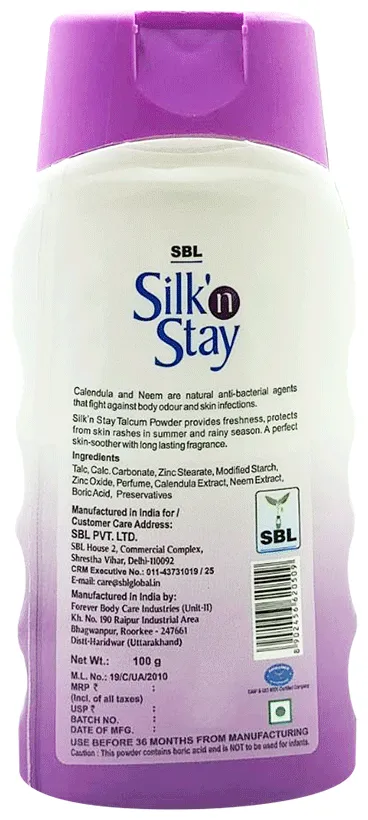SBL Homeopathy Silk N Stay Talcum Powder - Image 2