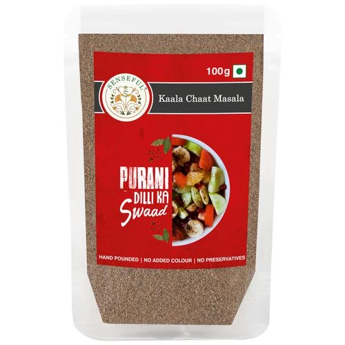 SENSEFUL Kaala Chaat Masala - Hand Pounded SENSEFUL Kaala Chaat Masala - Hand Pounded--100 g Pouch