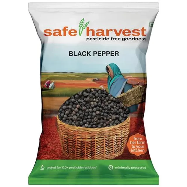 Safe Harvest Black Pepper - Pesticide Free Safe Harvest Black Pepper - Pesticide Free--100 g