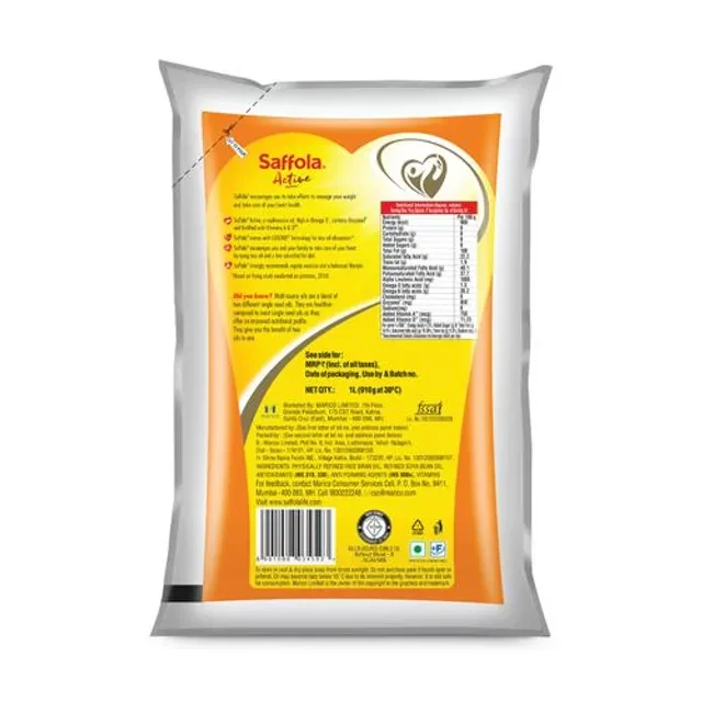 Saffola Active Refined Cooking oil | Blended Rice Bran & SoyaBean oil | Pro Weight Watchers - Image 10