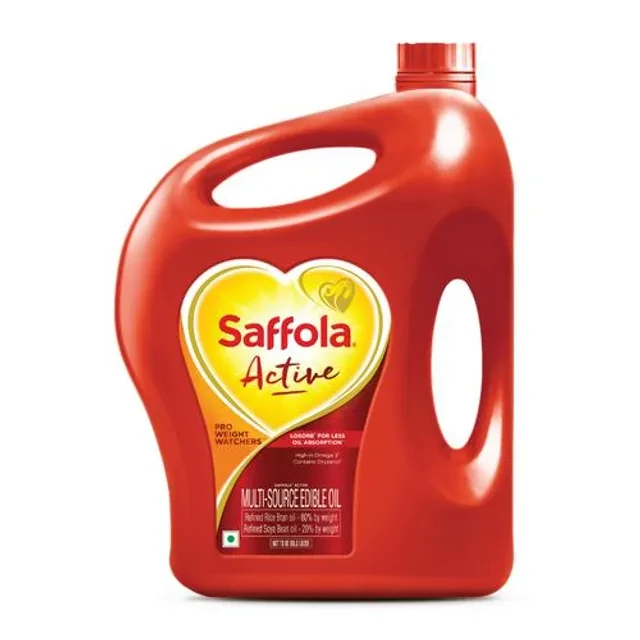 Saffola Active Refined Cooking oil | Blended Rice Bran & SoyaBean oil | Pro Weight Watchers