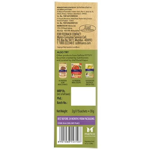 Saffola FITTIFY Gourmet Green Coffee Instant Beverage Mix - Lemongrass Lavender - Image 3