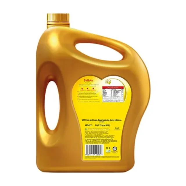 Saffola Gold - Refined Cooking Oil, Blend Of Rice Bran & Sunflower Oil, Helps Keeps Heart Healthy - Image 3
