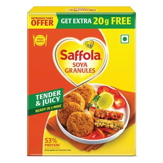 Saffola Soya Granules - Tender & Juicy, High In Protein & Fibre - Image 2