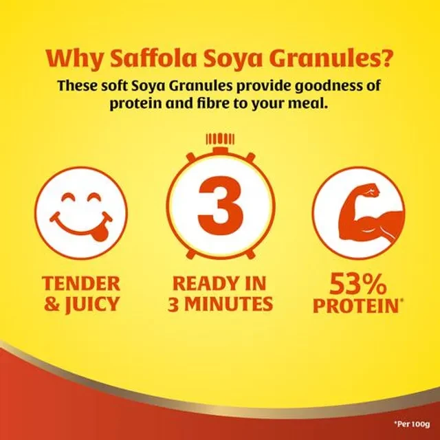 Saffola Soya Granules - Tender & Juicy, High In Protein & Fibre - Image 5