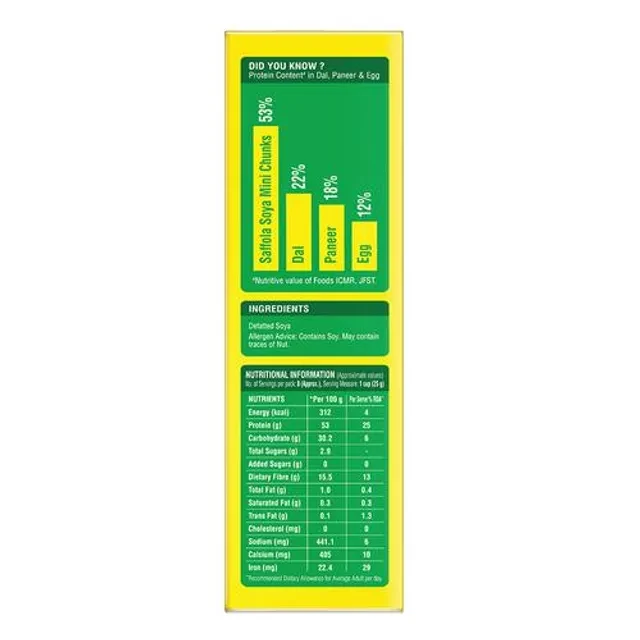 Saffola Soya Mini Chunks - Tender & Juicy, High In Protein & Fibre - Image 3