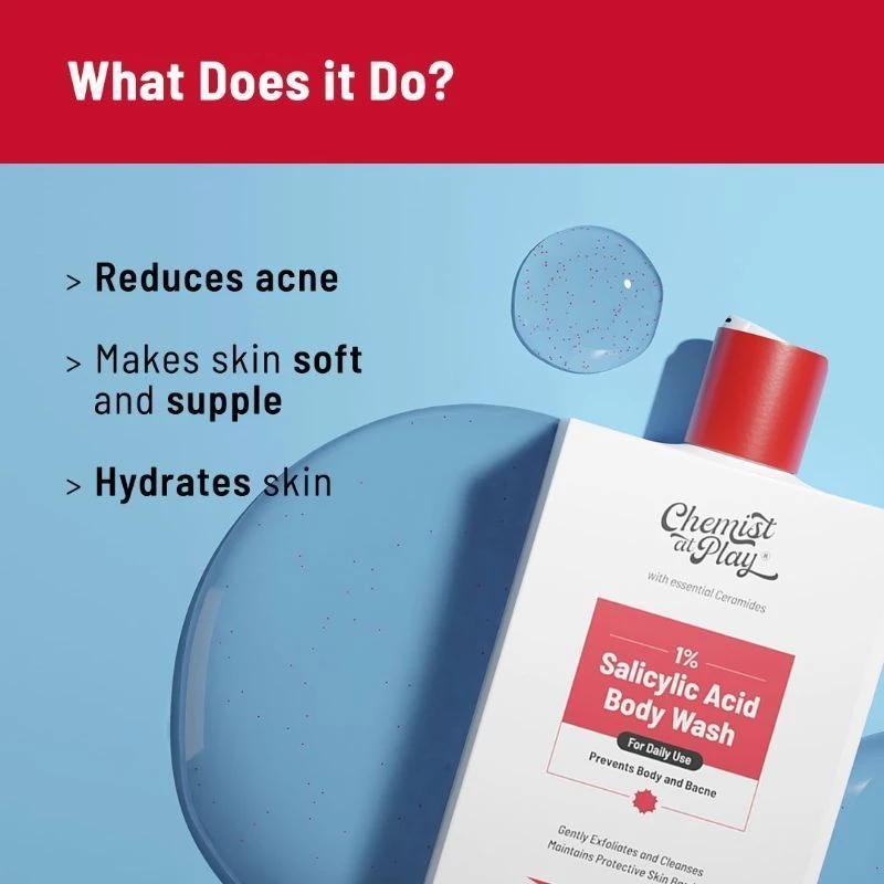 Chemist at Play Salicylic Acid Acne Body Wash Shower Gel for Acne Control - Image 2