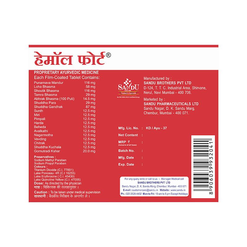 Sandu Haemol Forte Tablets - Image 2