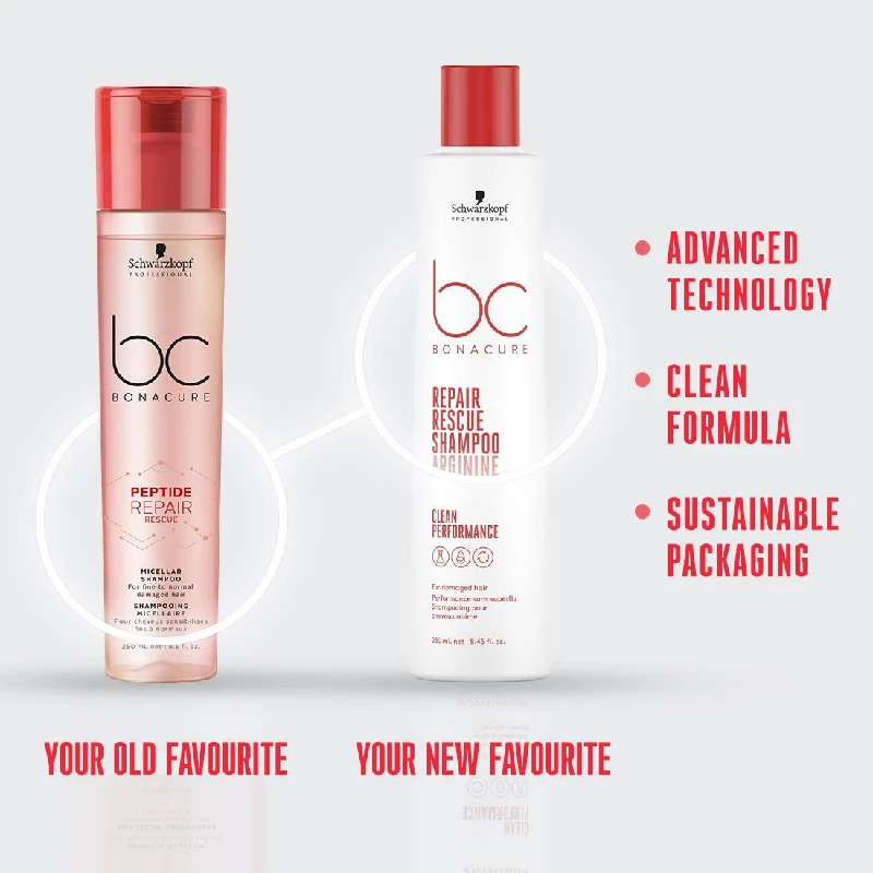 Schwarzkopf Professional Bonacure Repair Rescue Shampoo with Arginine - Image 3