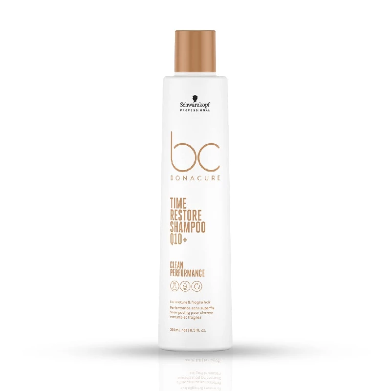 Schwarzkopf Professional Bonacure Time Restore Shampoo with Q10+ for Mature Hair Schwarzkopf Professional Bonacure Time Restore Shampoo with Q10+ for Mature Hair-Pack Size-250 ml