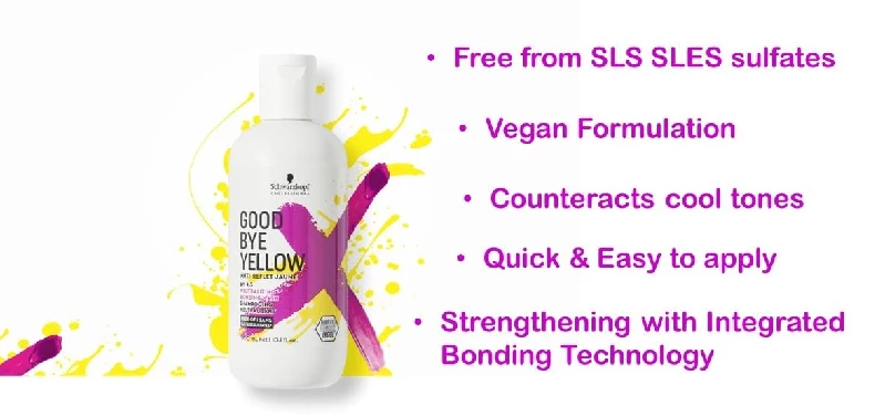 Schwarzkopf Professional Goodbye Yellow Neutralising & Anti-Yellow Sulfate Free Purple Shampoo - Image 2