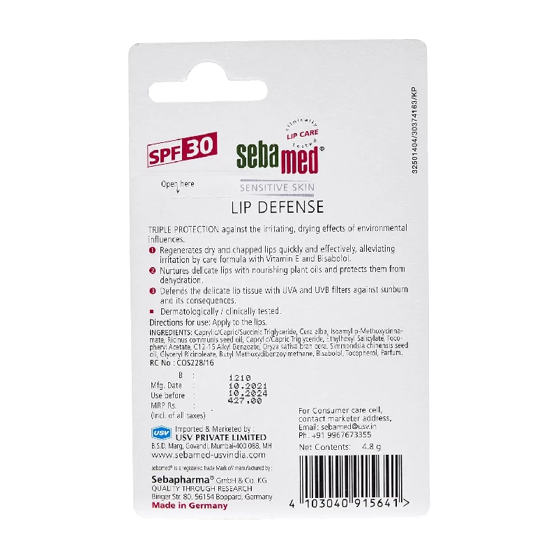 Sebamed Lip Defense For Dry And Chapped Lips With SPF 30 - Image 4