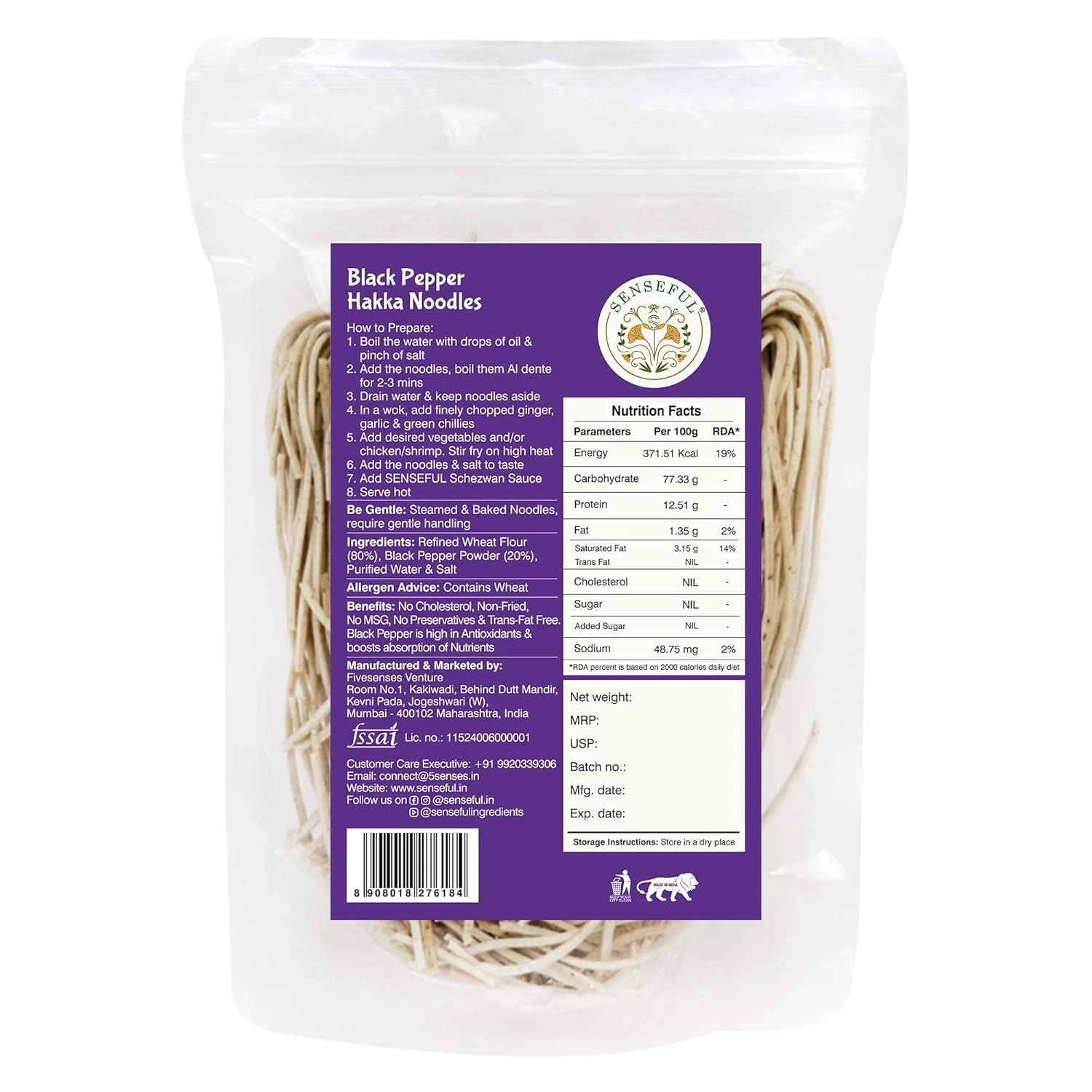 Senseful Black Pepper Hakka Noodles - Image 3