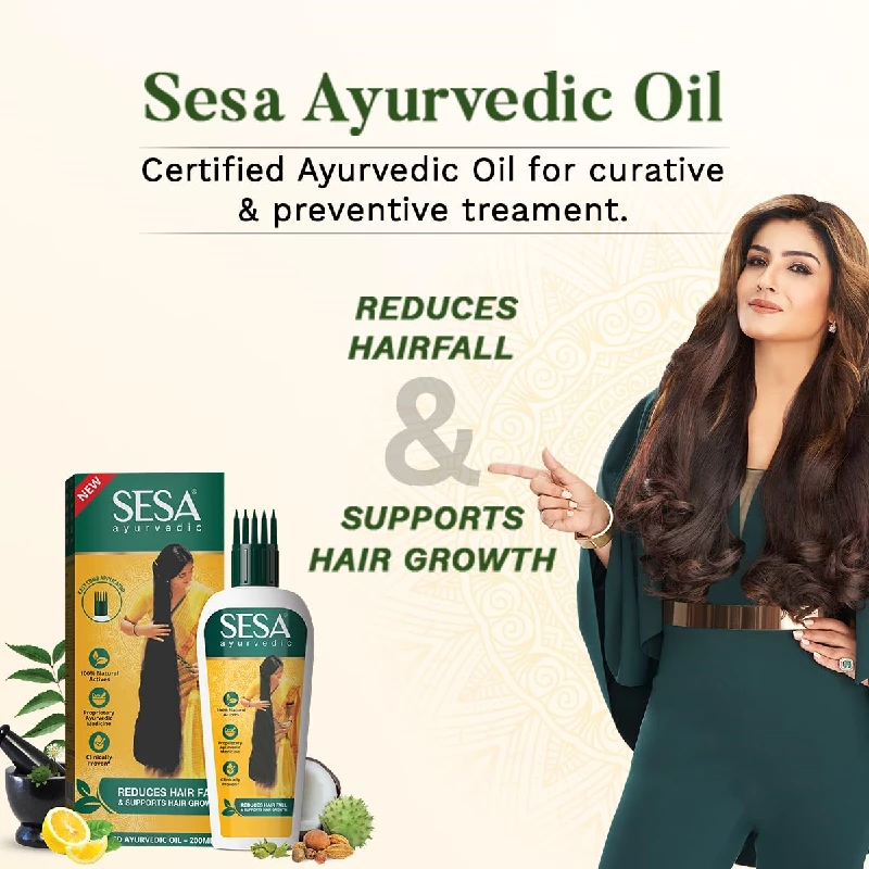 Sesa Ayurvedic Hair Oil & Ayurvedic Medicinal Shampoo - Image 2