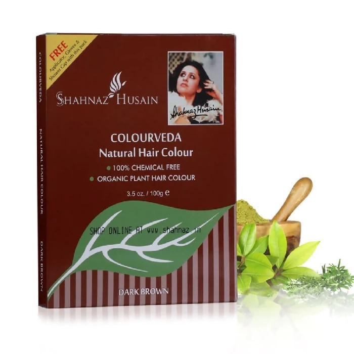 Shahnaz Husain Colourveda Natural Hair Colour (Dark Brown) - Image 2