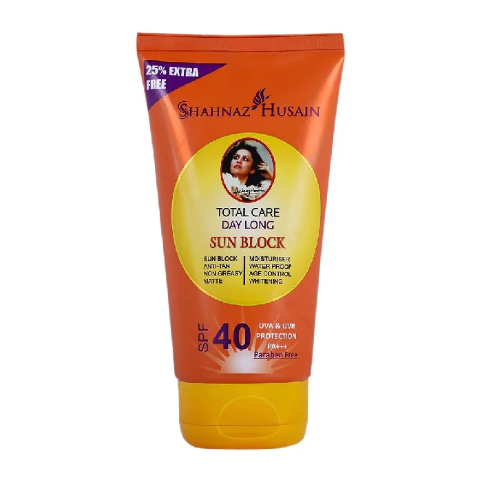 Shahnaz Husain Total Care Day Long Sun Block SPF-40 Shahnaz Husain Total Care Day Long Sun Block SPF-40-Pack Size-100 g