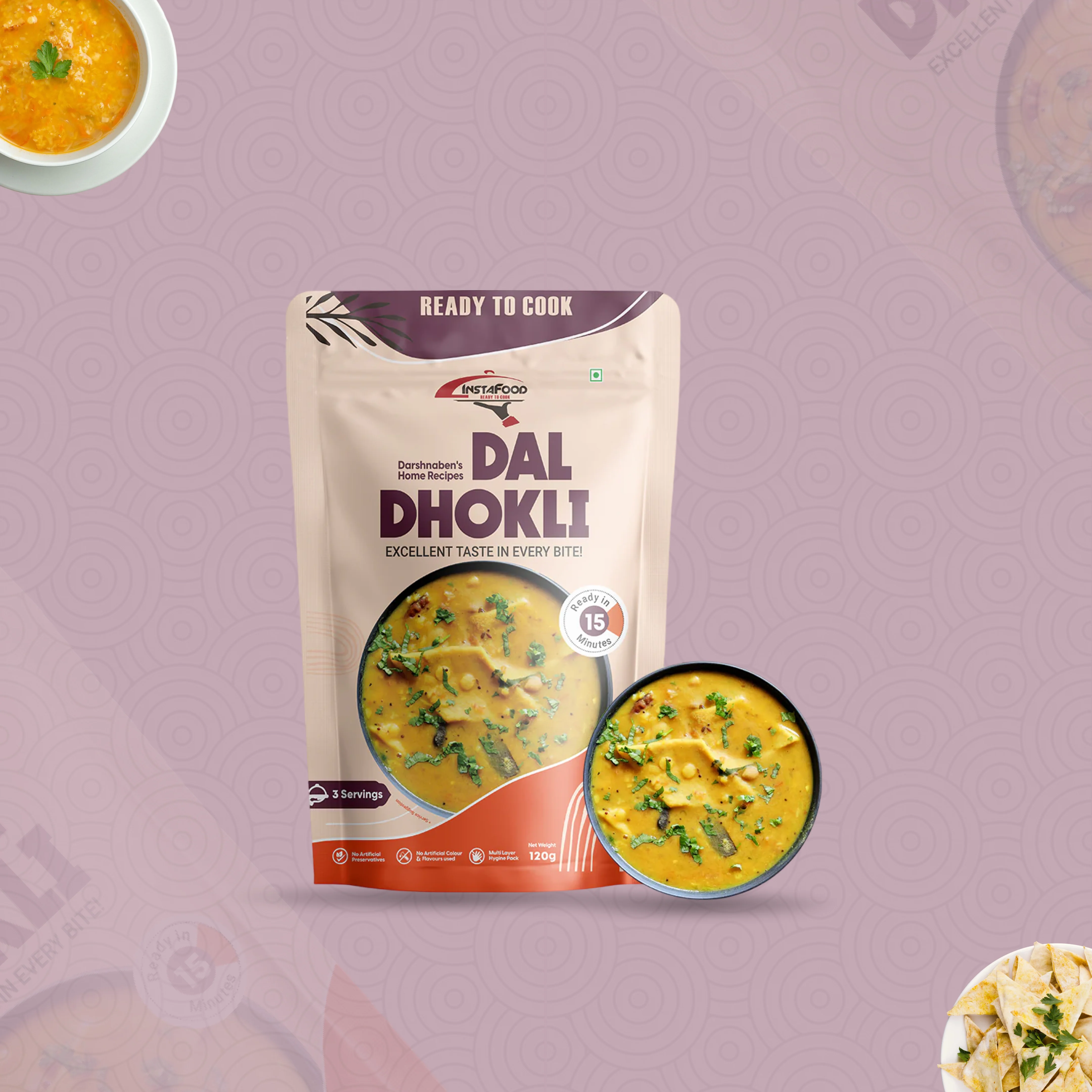 Sheta Instafood Dal Dhokli (Jain) Sheta Instafood Dal Dhokli (Jain)-Pack Size-120 g