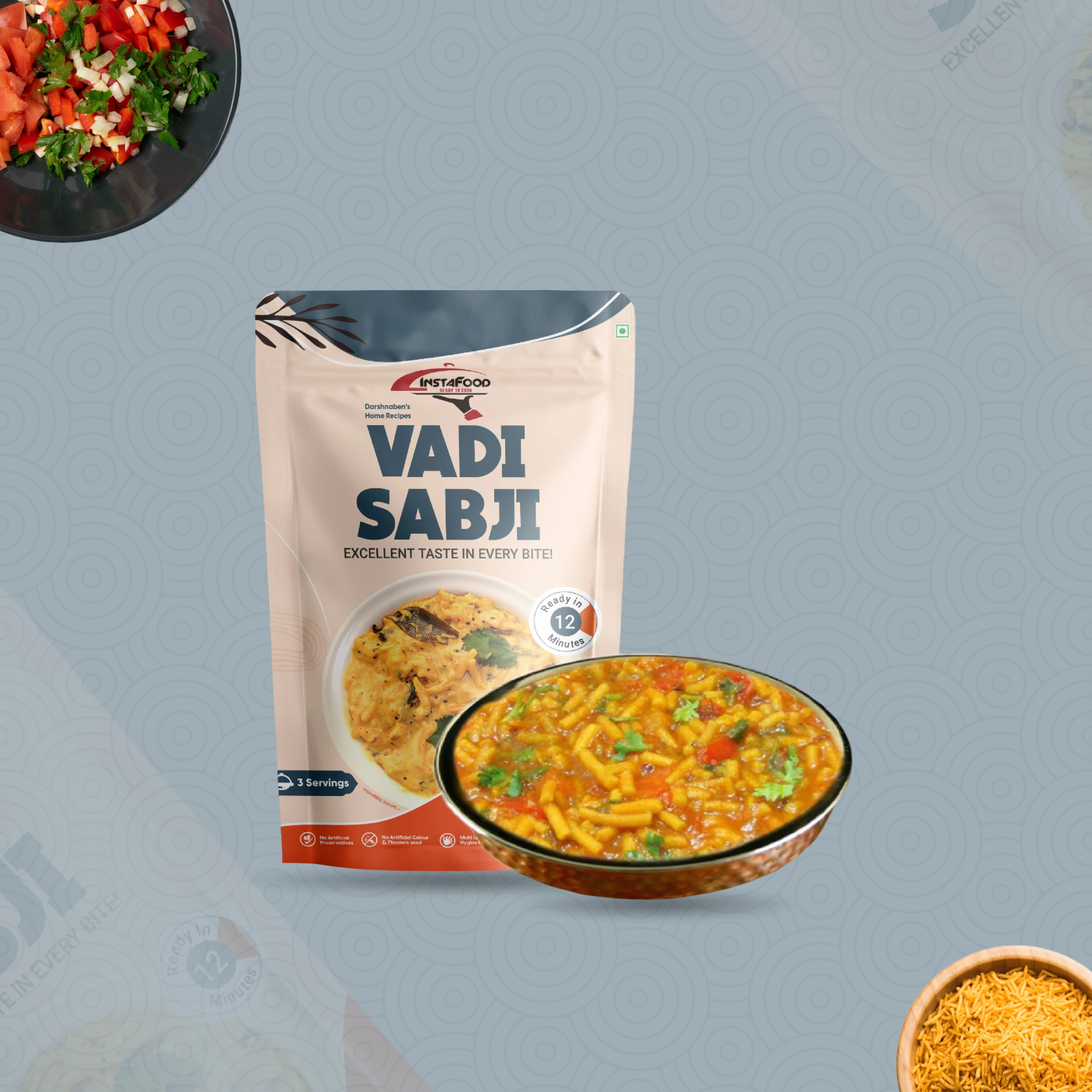 Sheta Instafood Vadi Sabji Sheta Instafood Vadi Sabji-Pack Size-150 g