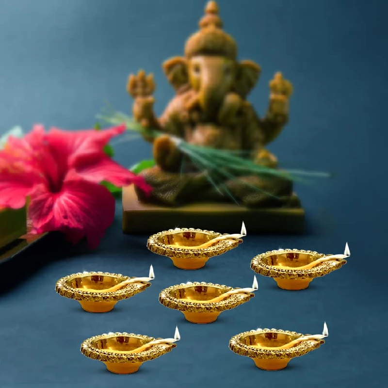 Shubhkart Nitya Brass Dhan Kuber Diya for Daily Puja & Festival - Image 2