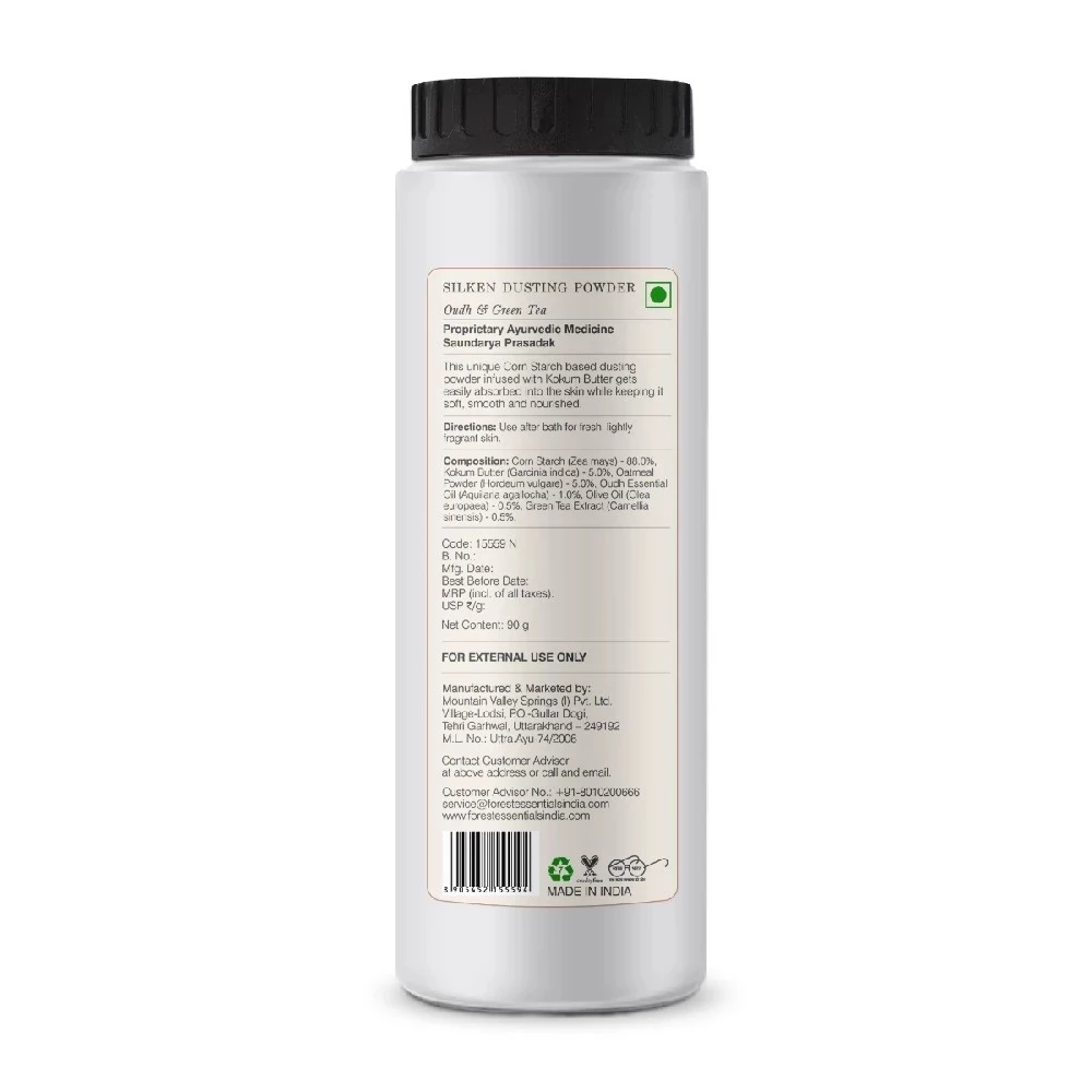 Forest Essentials Silken Dusting Powder Oudh & Green Tea - Image 2