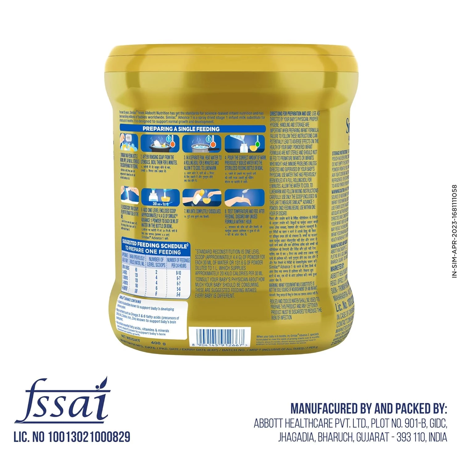 Similac Advance Stage 1 Infant Formula-Tin - Image 2