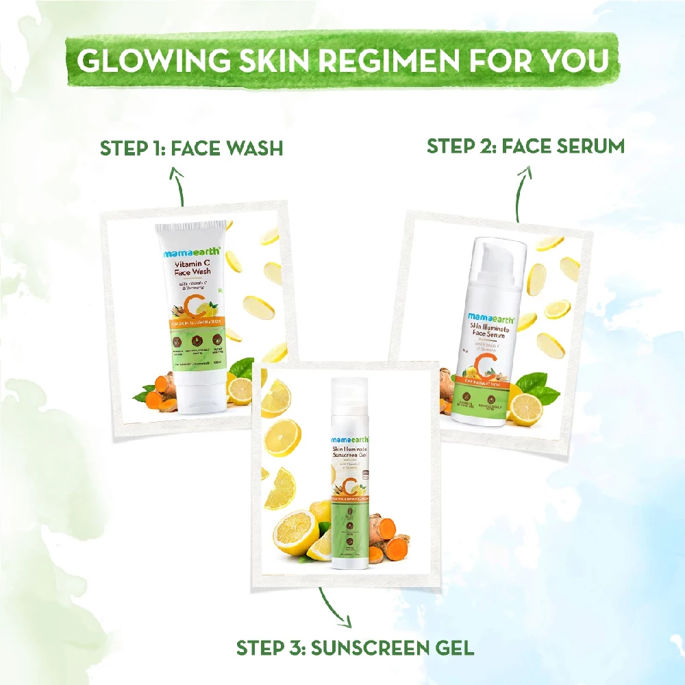 Skin Illuminate Sunscreen Gel SPF 50 with Vitamin C & Turmeric for UVA & B Protection - Image 5