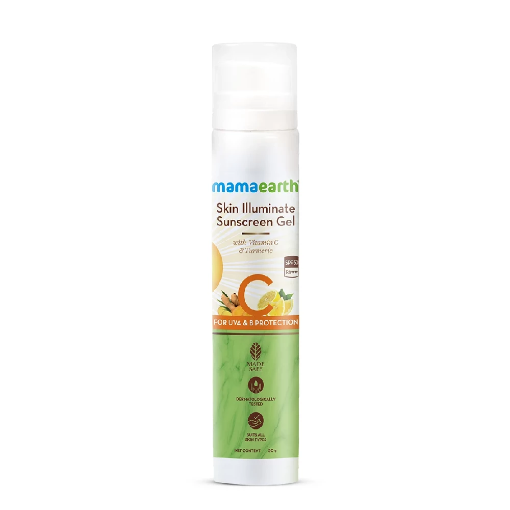 Skin Illuminate Sunscreen Gel SPF 50 with Vitamin C & Turmeric for UVA & B Protection - Image 8