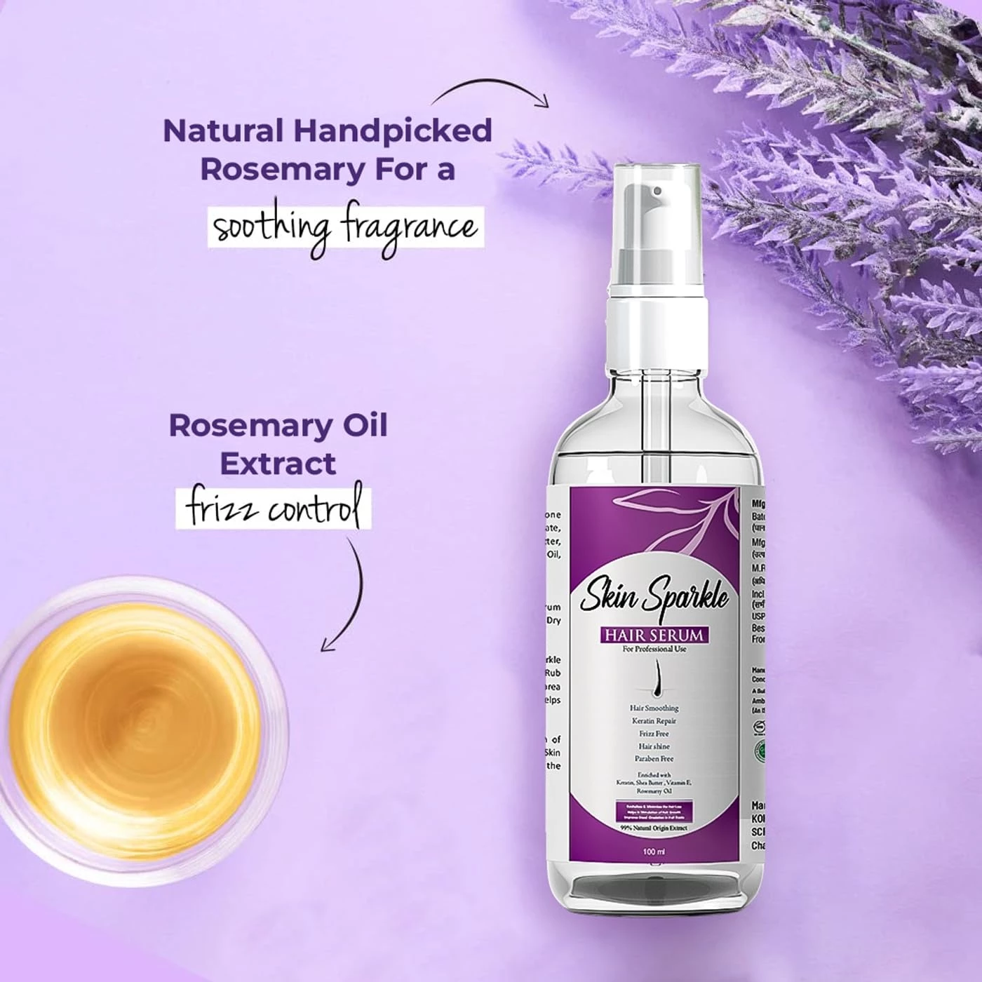 Skin Sparkle Ultra Shine Hair Serum Skin Sparkle Ultra Shine Hair Serum-Pack Size-100 ml