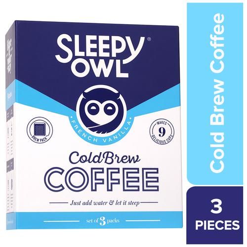 Sleepy Owl French Vanilla Cold Brew Packs Sleepy Owl French Vanilla Cold Brew Packs--150 g