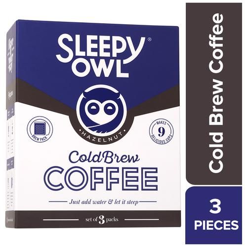 Sleepy Owl Hazelnut Cold Brew Packs Sleepy Owl Hazelnut Cold Brew Packs--150 g (3 Bags x 50 g each)