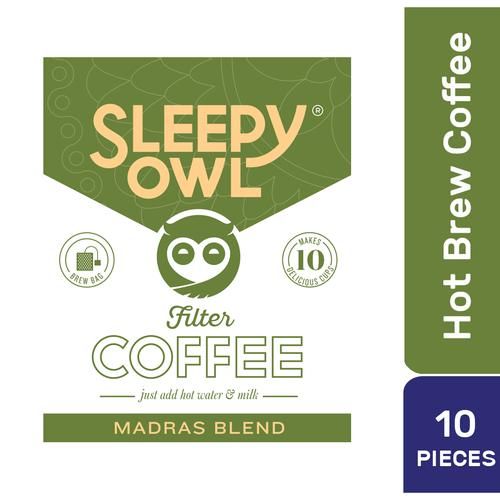 Sleepy Owl Madras Blend Filter Coffee Brew Bags Authentic Taste