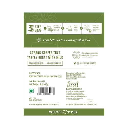 Sleepy Owl Madras Blend Filter Coffee Brew Bags -  Authentic Taste - Image 4